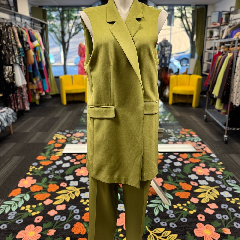 Fashion Nova Olive Green Pantsuit Set